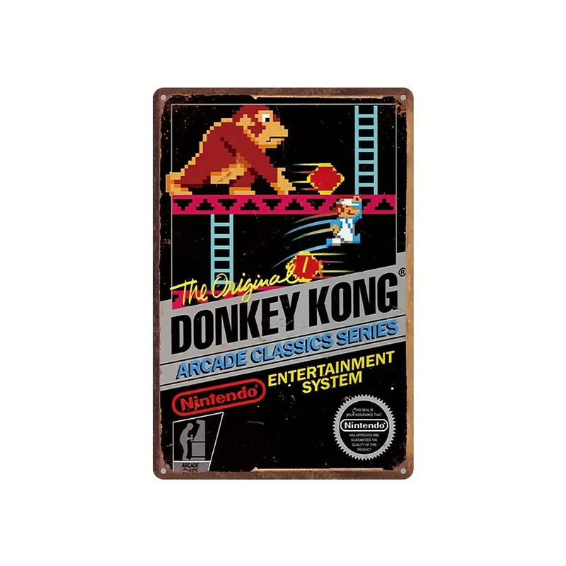 Donkey Kong Arcade Classics Series Aluminum Console Sign (30x1x20cm) - ملصق